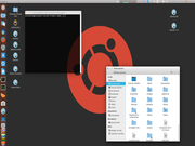 Unity Ubuntu tema Radiance Aqua e &iacute;cones Ultra-flat.